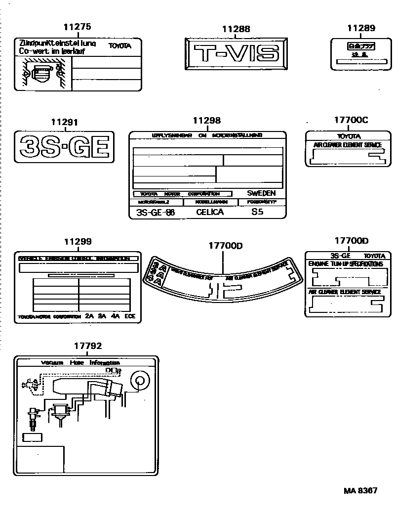 Parts diagram