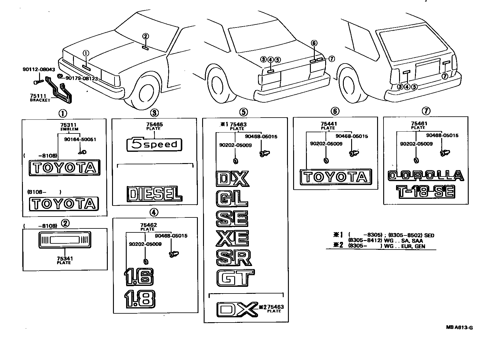 Parts diagram