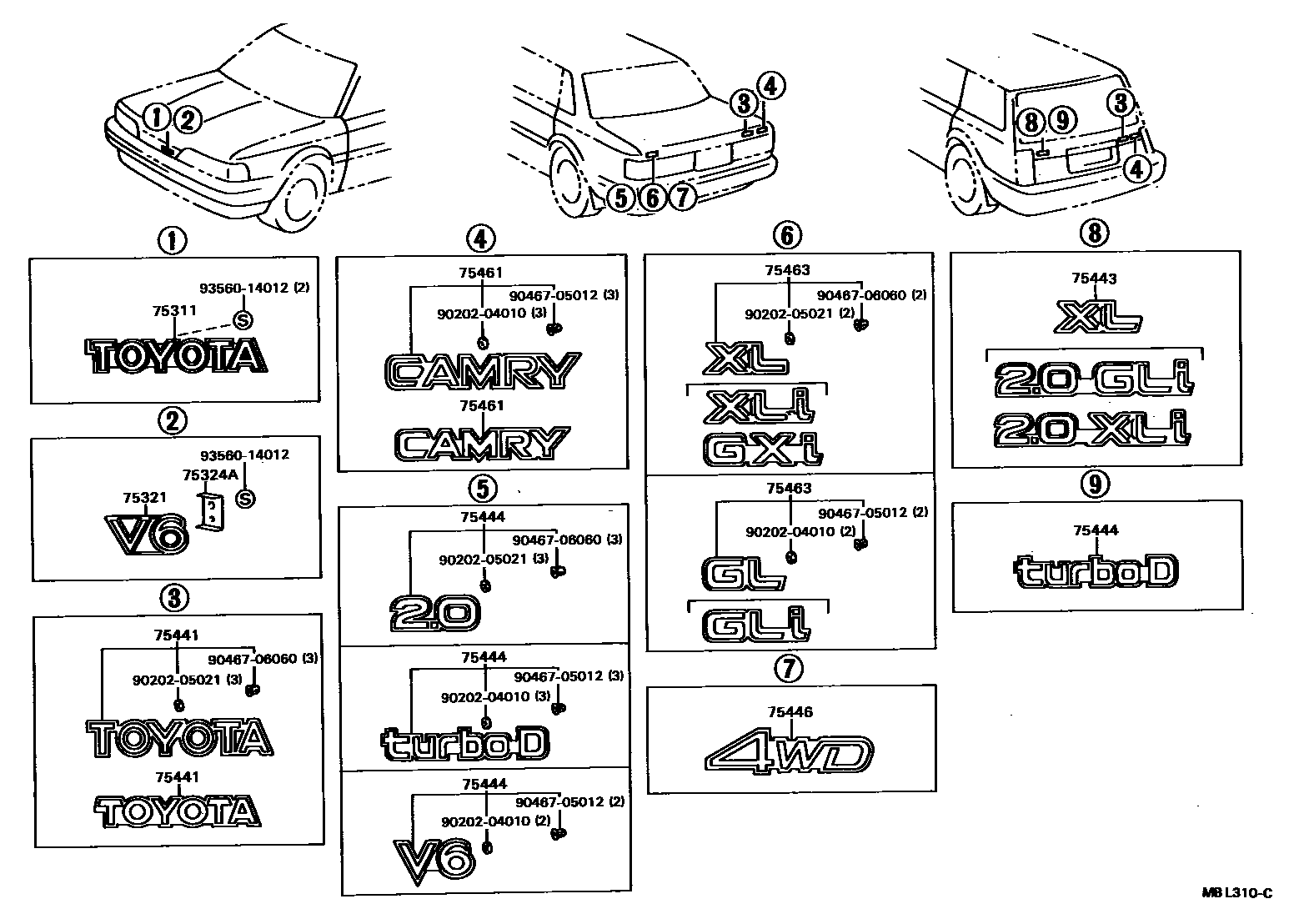 Parts diagram