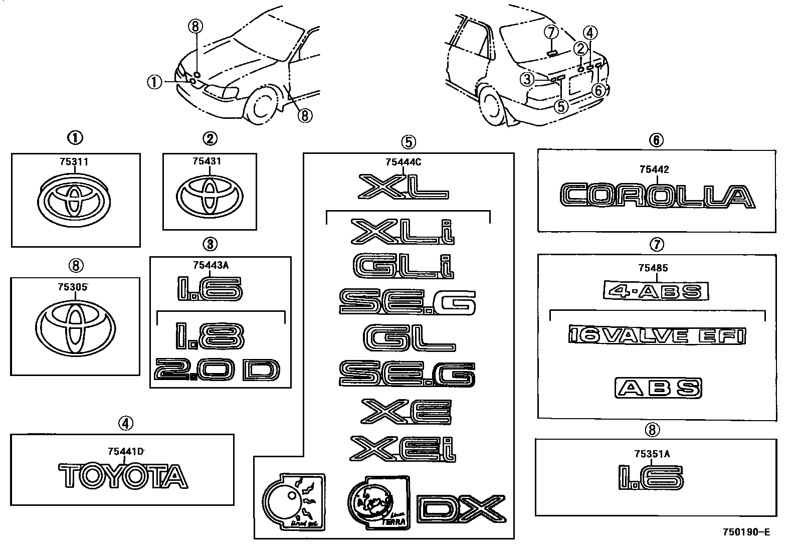 Parts diagram