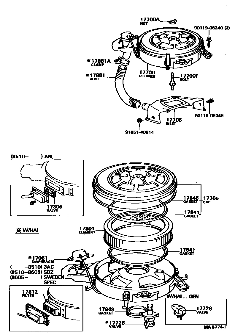 Parts diagram