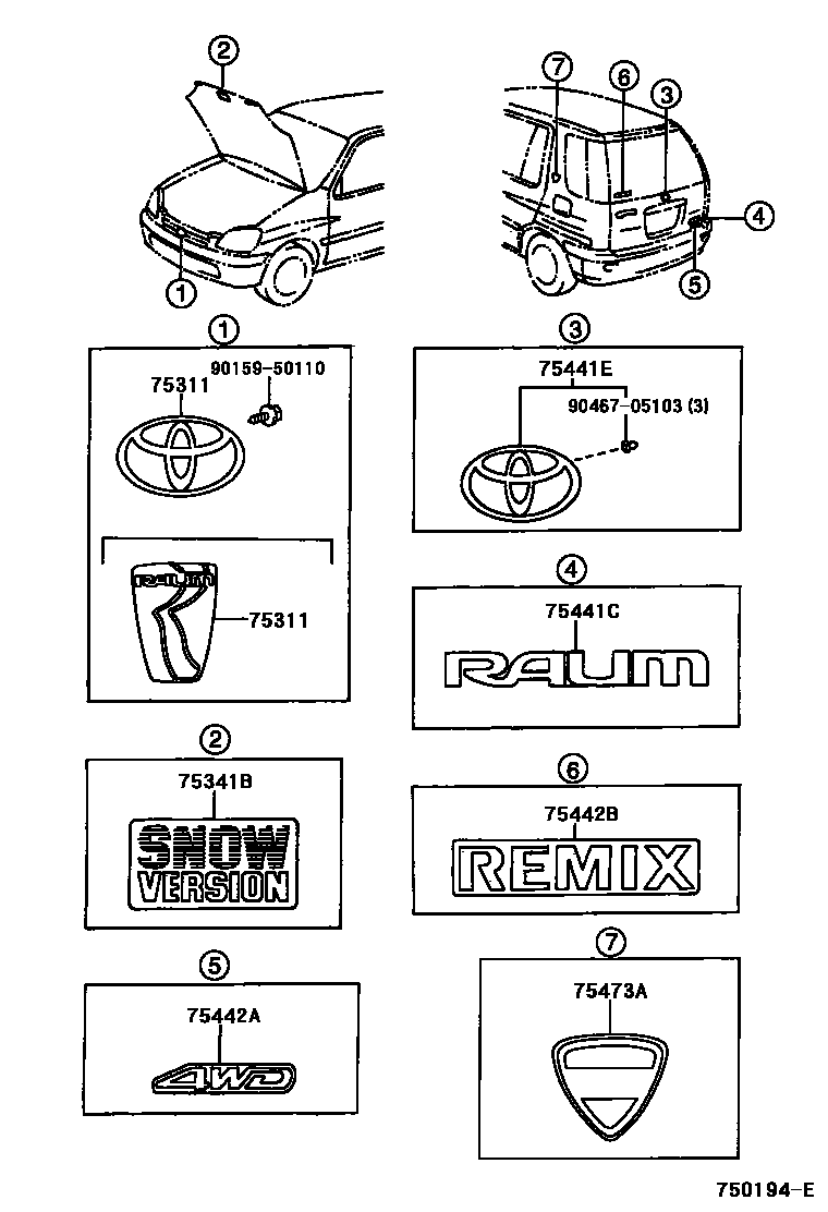 Parts diagram