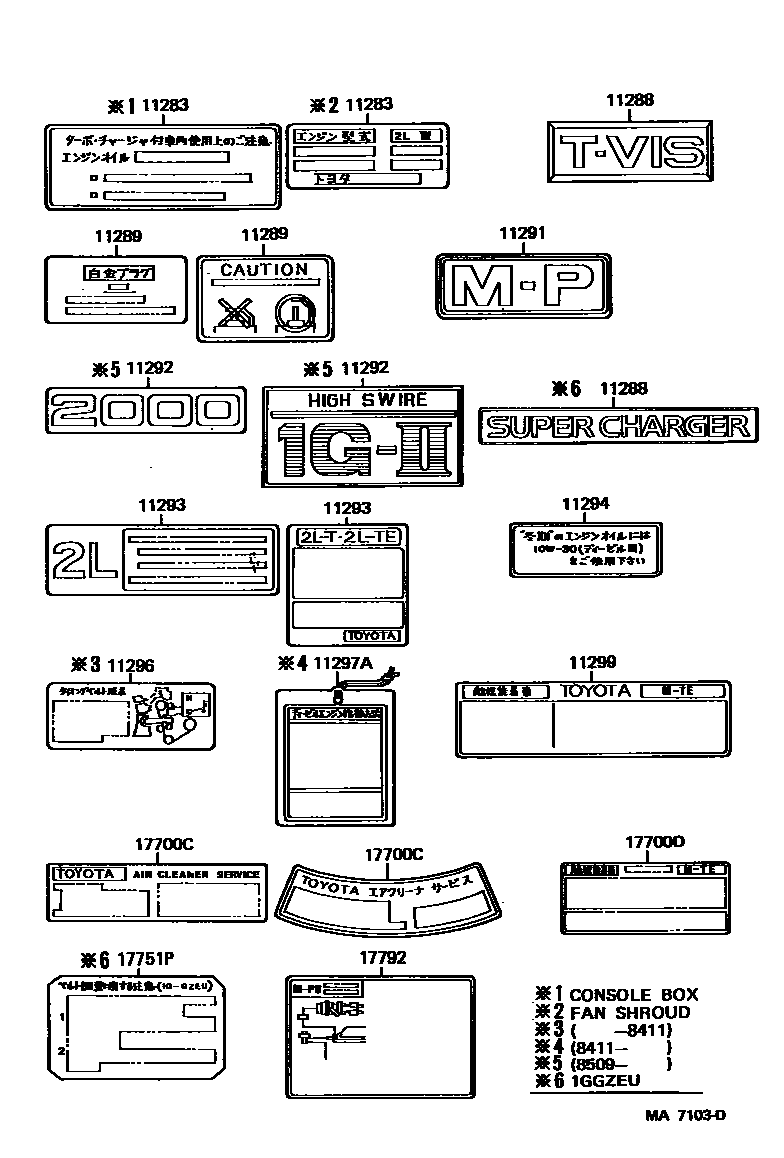 Parts diagram