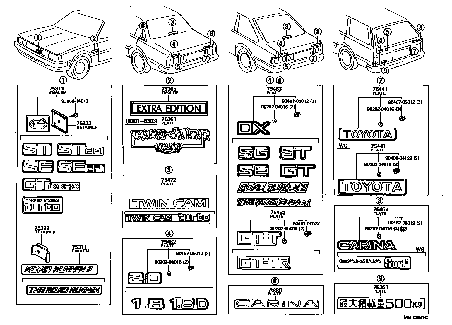Parts diagram