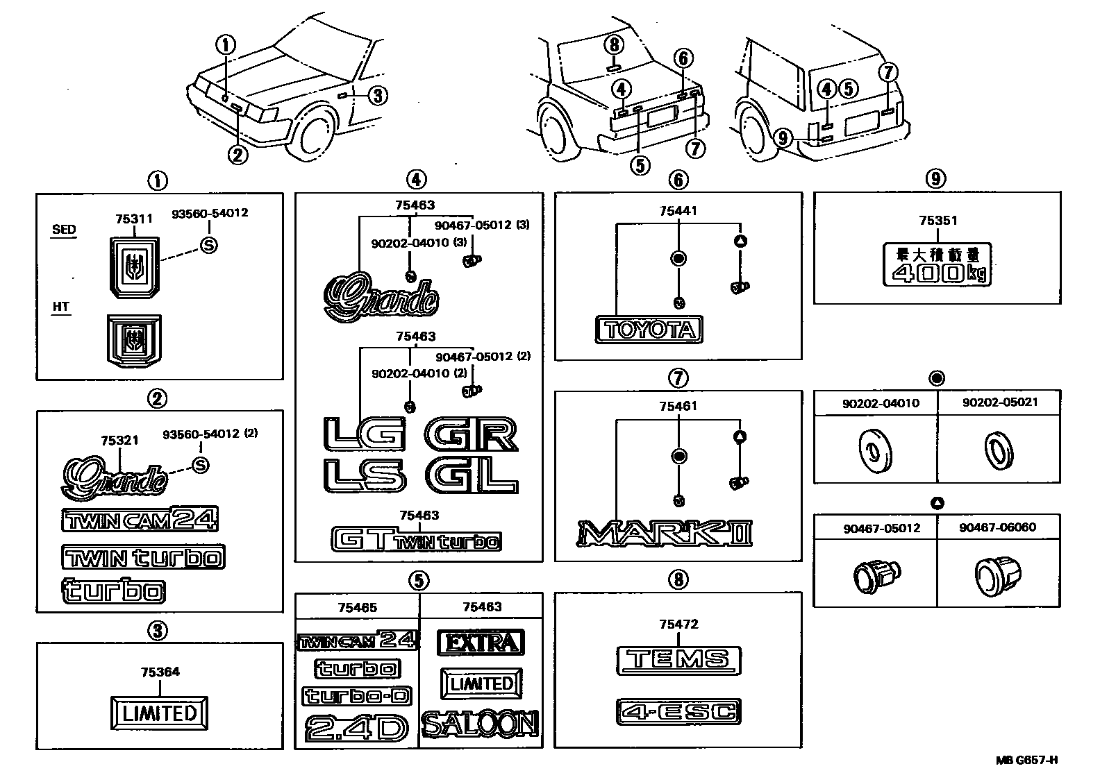Parts diagram