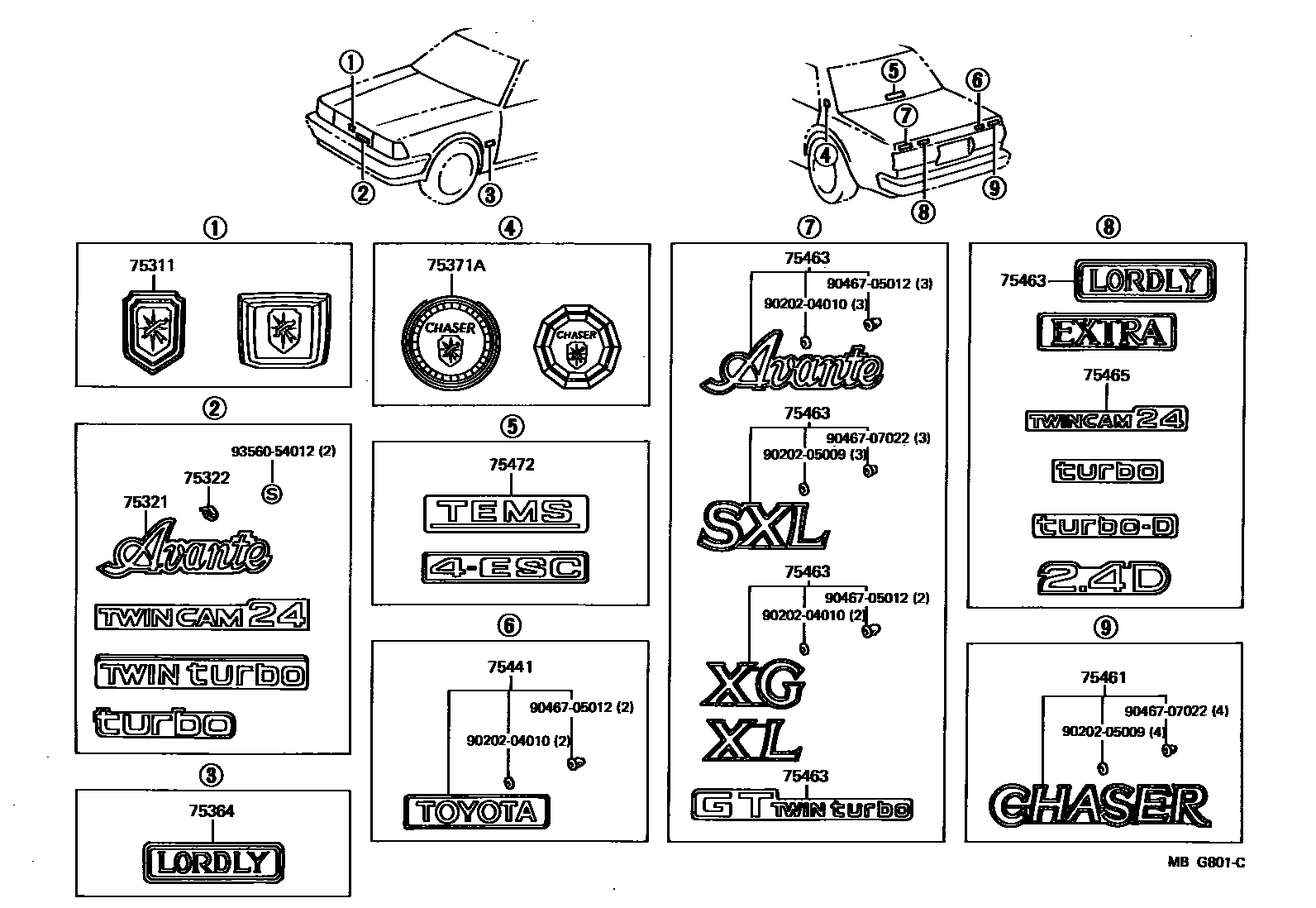 Parts diagram