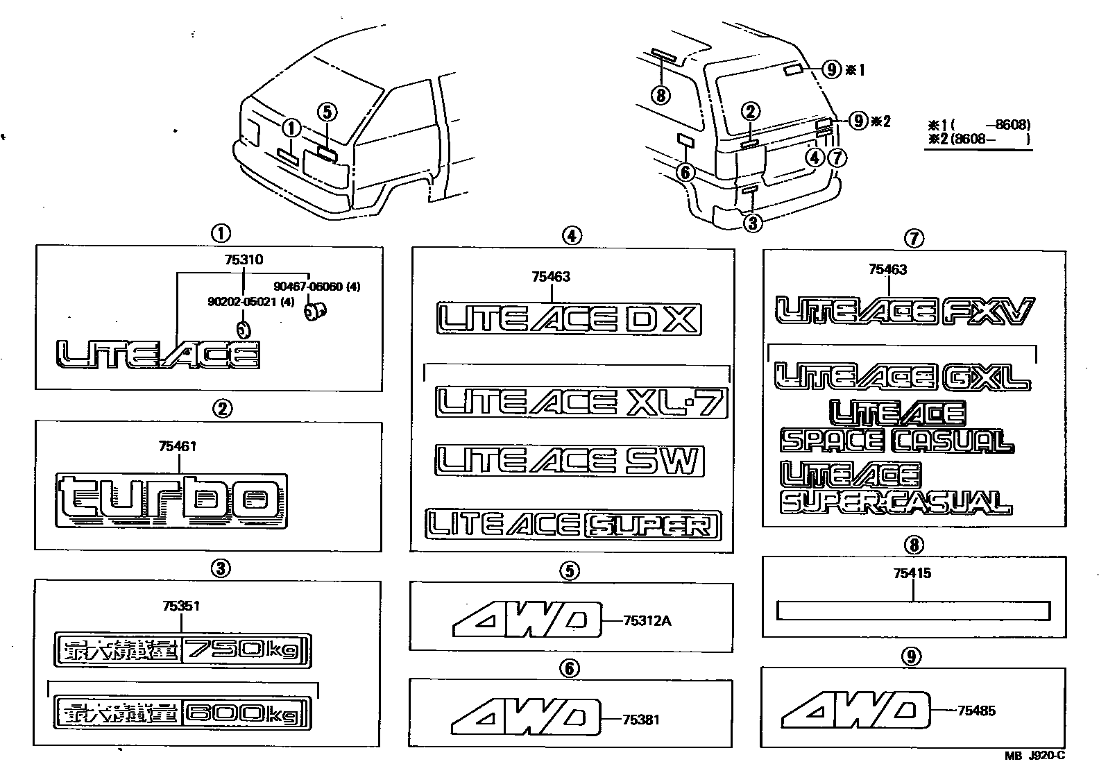 Parts diagram