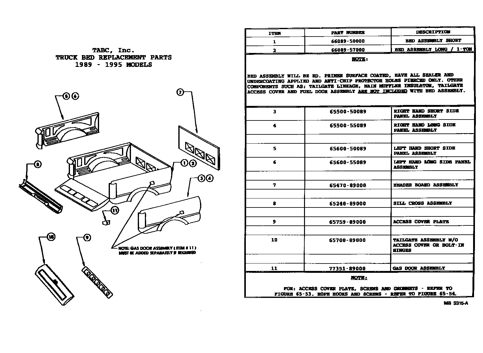 Parts diagram