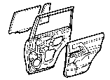 Toyota REAR DOOR PANEL & GLASS parts diagram