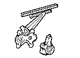 Toyota REAR DOOR WINDOW REGULATOR & HINGE parts diagram