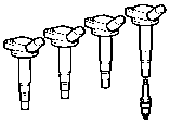 Toyota IGNITION COIL & SPARK PLUG / GLOW PLUG parts diagram