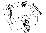 Toyota BACK DOOR LOCK & HANDLE parts diagram