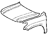 Toyota HOOD & FRONT FENDER parts diagram