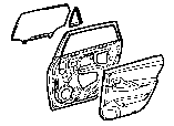 Toyota REAR DOOR PANEL & GLASS parts diagram