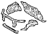Toyota FRONT FENDER APRON & DASH PANEL parts diagram