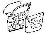 Toyota FRONT DOOR PANEL & GLASS parts diagram