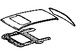 Toyota ROOF PANEL & BACK WINDOW GLASS parts diagram