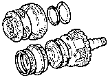 Toyota PLANETARY GEAR, REVERSE PISTON & COUNTER GEAR(ATM) parts diagram
