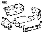 Toyota PACKAGE TRAY PANEL & LUGGAGE COMPARTMENT MAT parts diagram