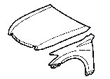 Toyota HOOD & FRONT FENDER parts diagram