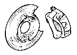Toyota REAR DISC BRAKE CALIPER & DUST COVER parts diagram