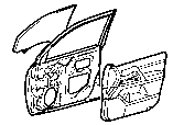 Toyota FRONT DOOR PANEL & GLASS parts diagram