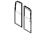 Toyota SEPARATION DOOR PANEL & GLASS parts diagram